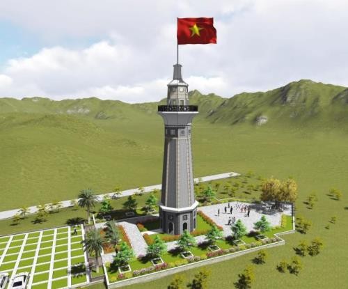 Установлен флагшток Лунгпо в общине Мушунг провинции Лаокай  - ảnh 1